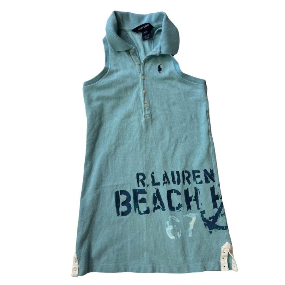 y2k ralph lauren collared tank top